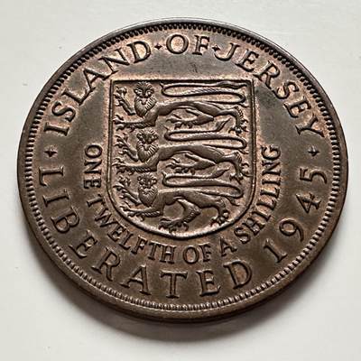 🌹外币初藏🌹🐯2025年第144场  每周二四六晚8️⃣点 接代拍 - 泽西岛1945年1/12先令