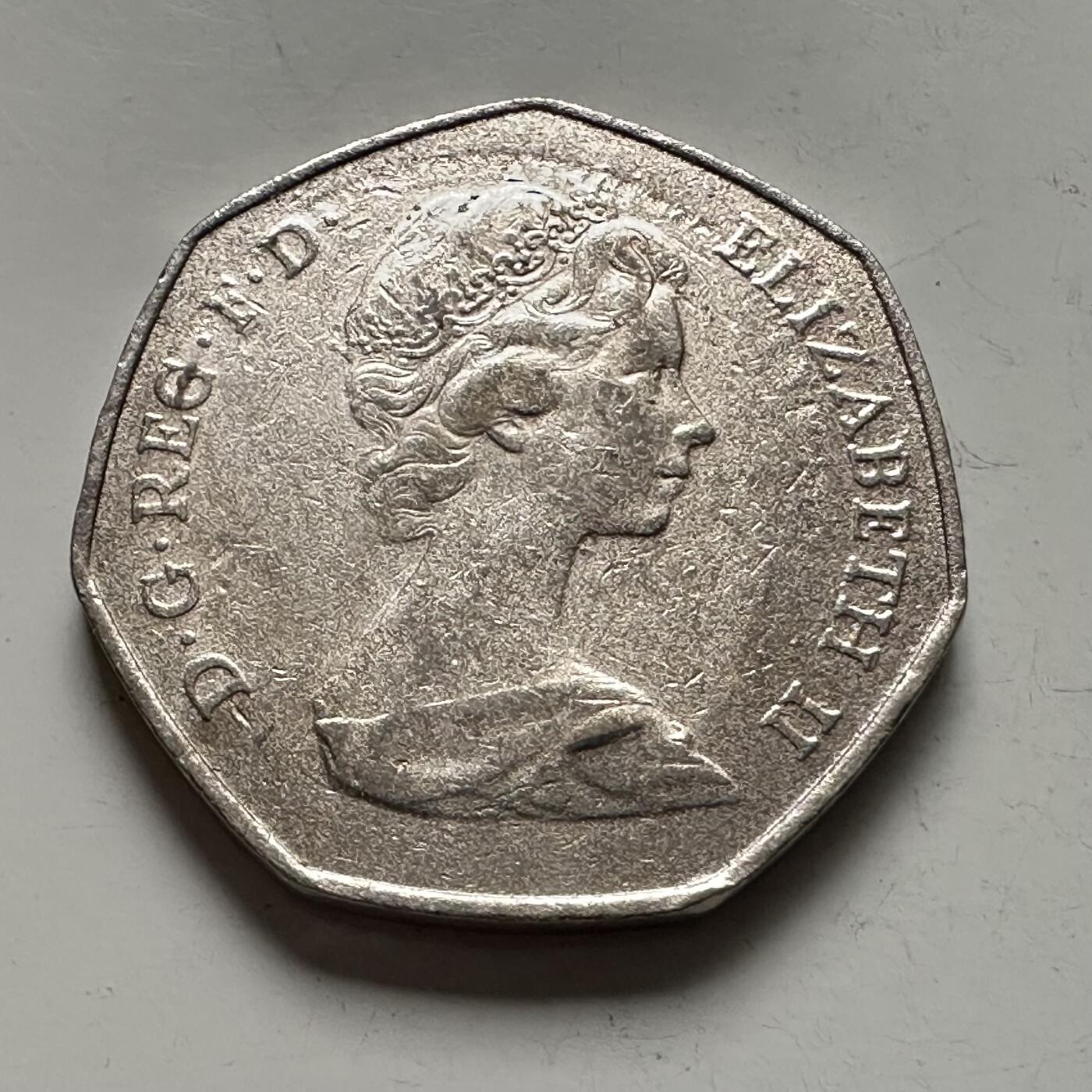 🌹外币初藏🌹🐯2025年第144场  每周二四六晚8️⃣点 接代拍 英国1973年50便士 a