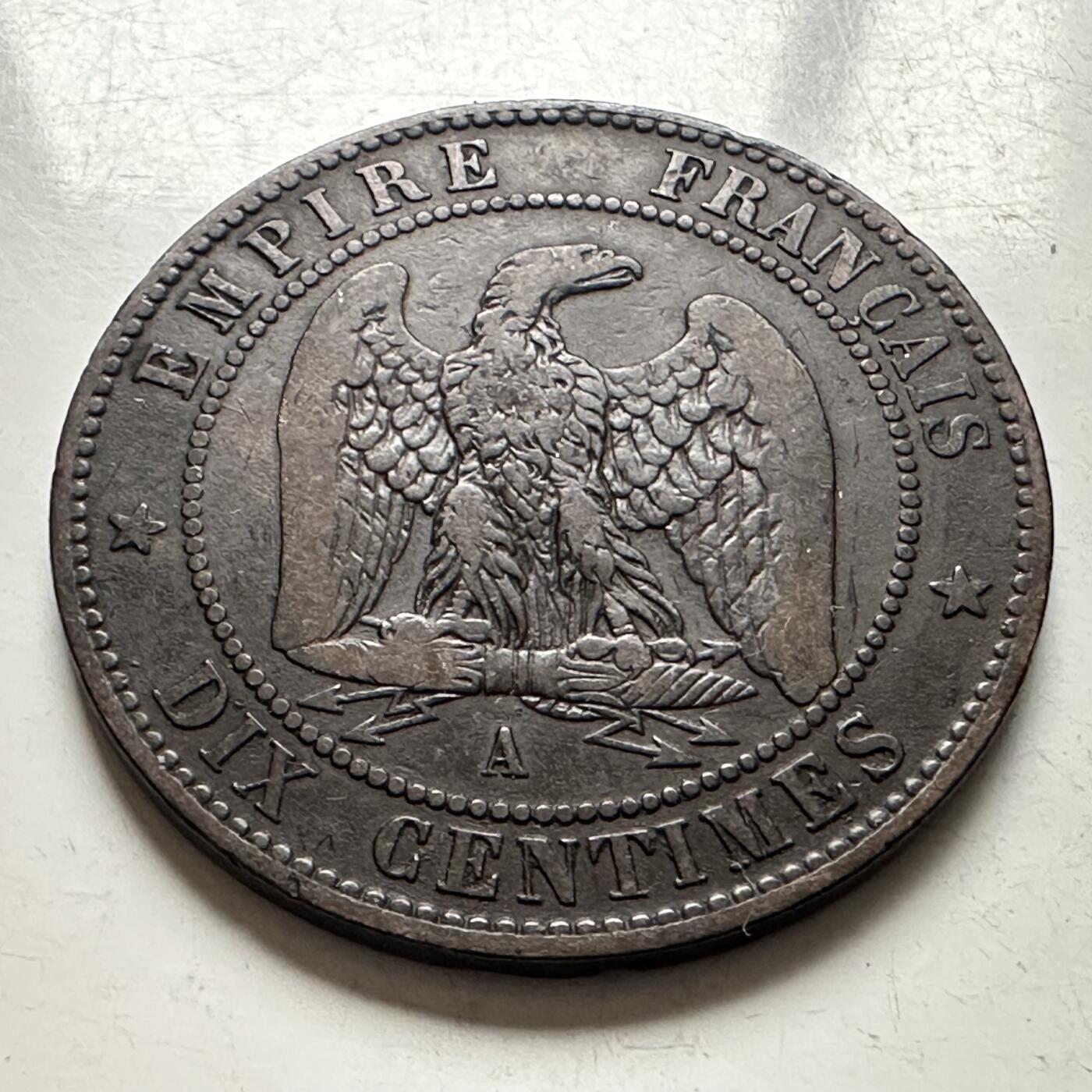 🌹外币初藏🌹🐯2025年第144场  每周二四六晚8️⃣点 接代拍 法国1854年十分