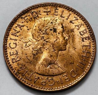 文馨钱币收藏第 286 场，圣诞节专场【 长期接收代拍品低至 0 佣金】 - 全新未流通 1967 年英国海盗船 1/2 便士铜币