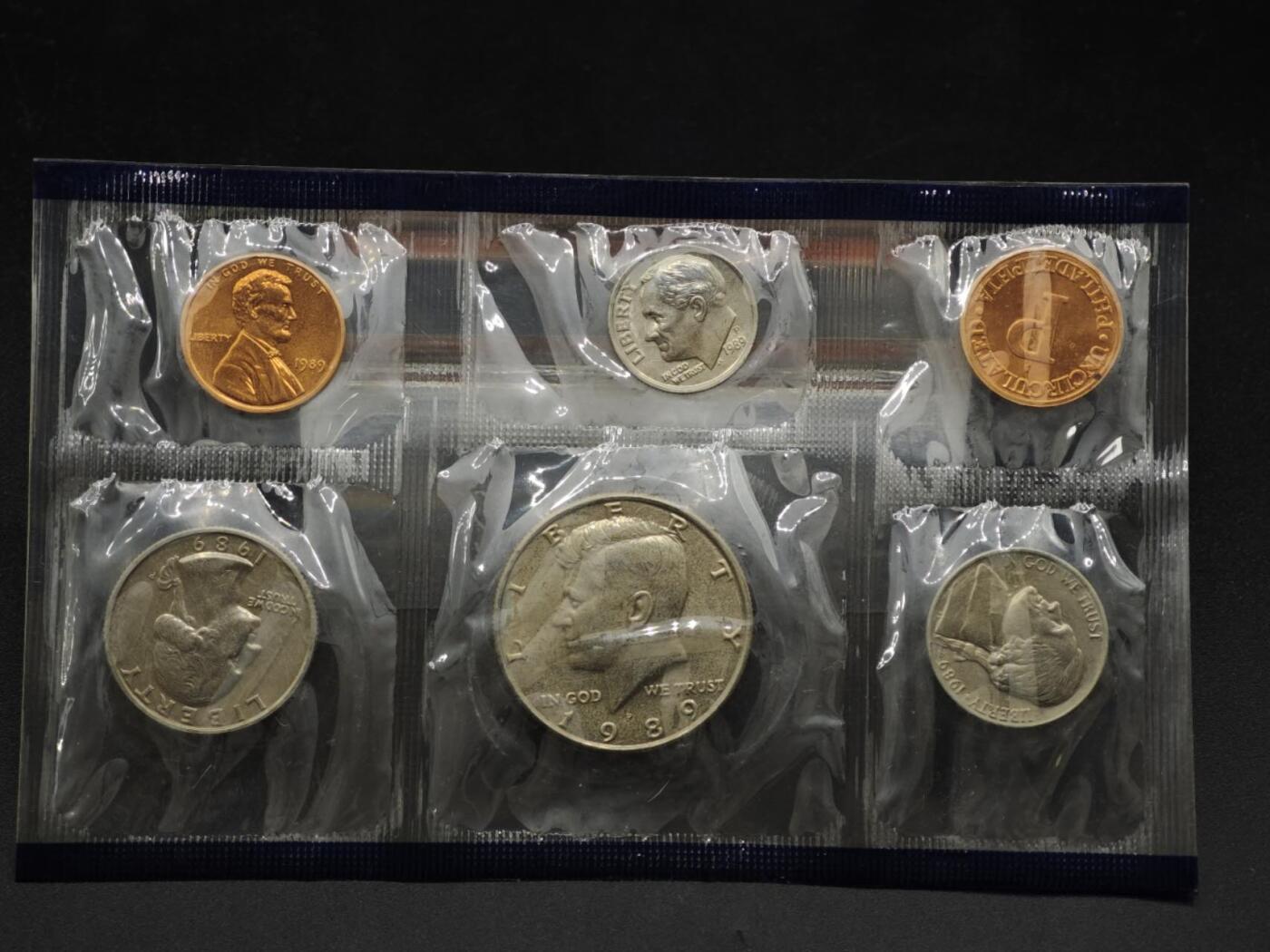 【淘币小摊】实时拍第八百三十六拍   银币套币场   满百包邮可预留二周 每周一统一发货   美国1989年套币