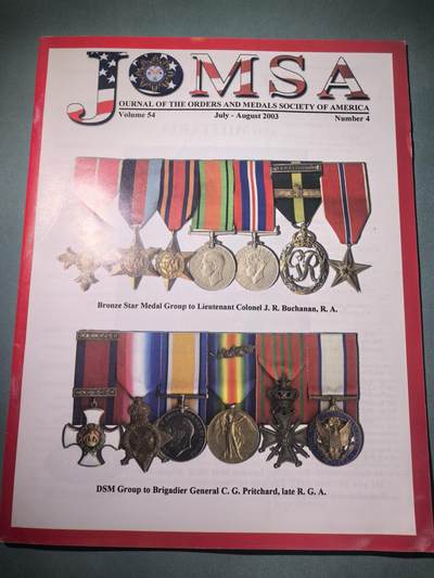 盛世勋华——号角文化勋章邮票专场拍卖第295期 - 美国勋章学会会刊 第54卷第4期 2003年7/8月刊 44页