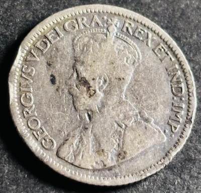 文馨钱币收藏第 286 场，圣诞节专场【 长期接收代拍品低至 0 佣金】 - 1935 年英属加拿大乔治五世 10 分银币，925 高银