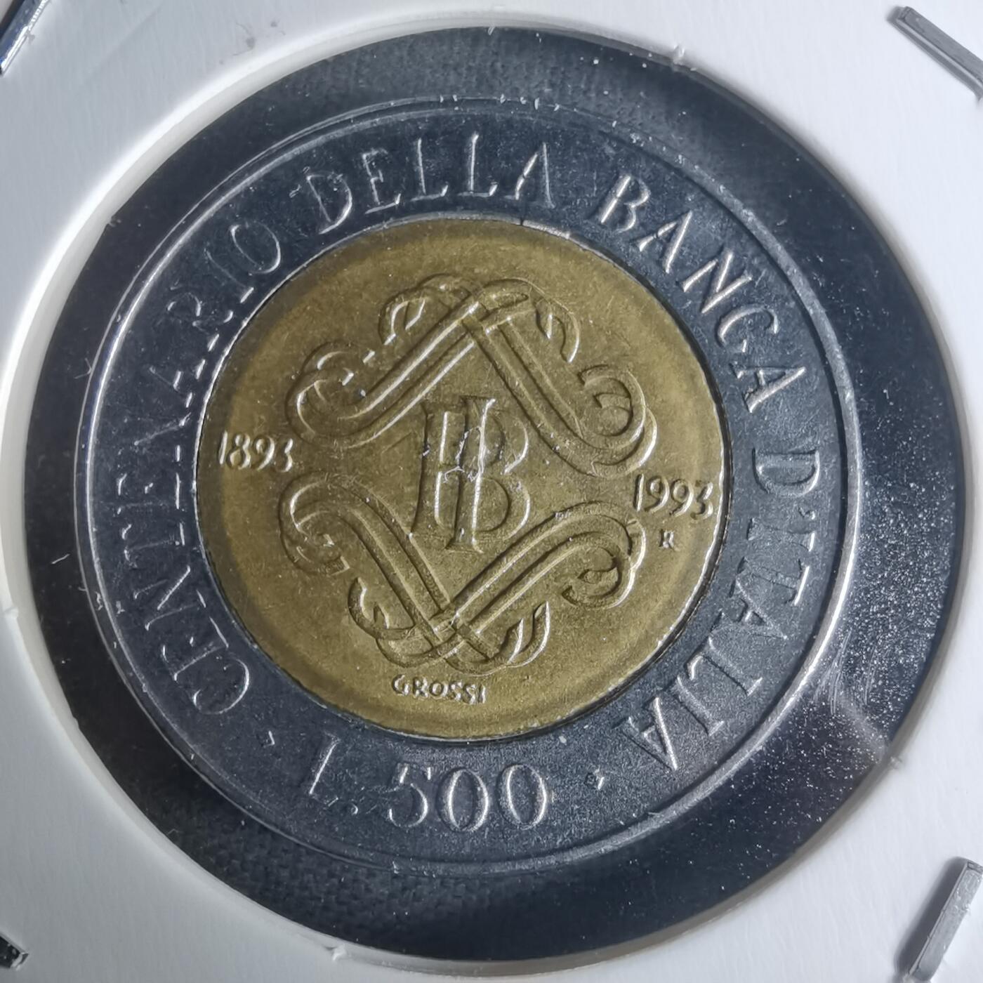沼泽如烟--第942场 意大利1993年500里拉纪念币
