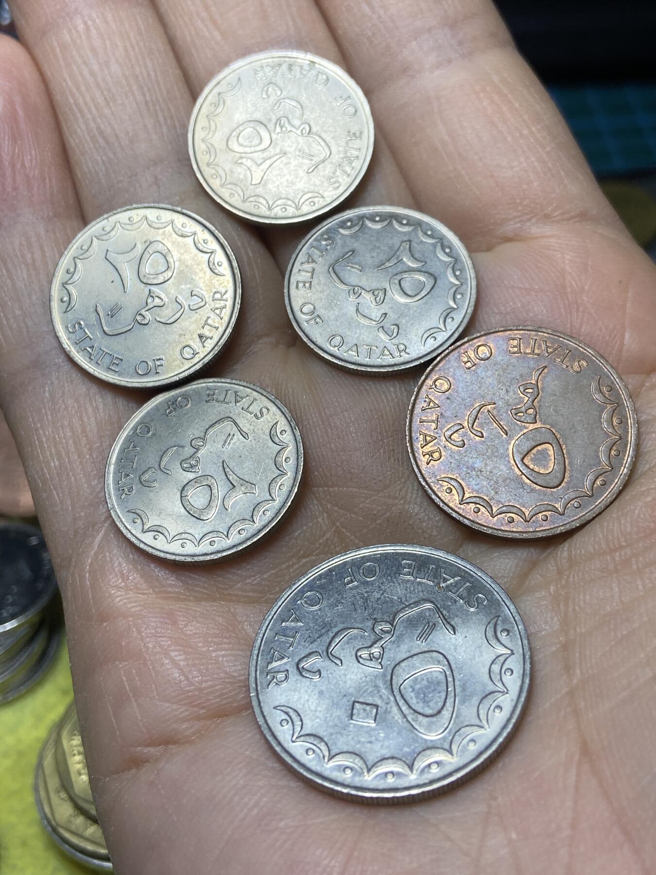 2025年第一百四十五场(总第一百七十一场）高品质英国一线回流散币年末特拍场第二场(免佣金) 原光好品–卡塔尔🇶🇦1973–1976年6枚(5、25、50迪拉姆)