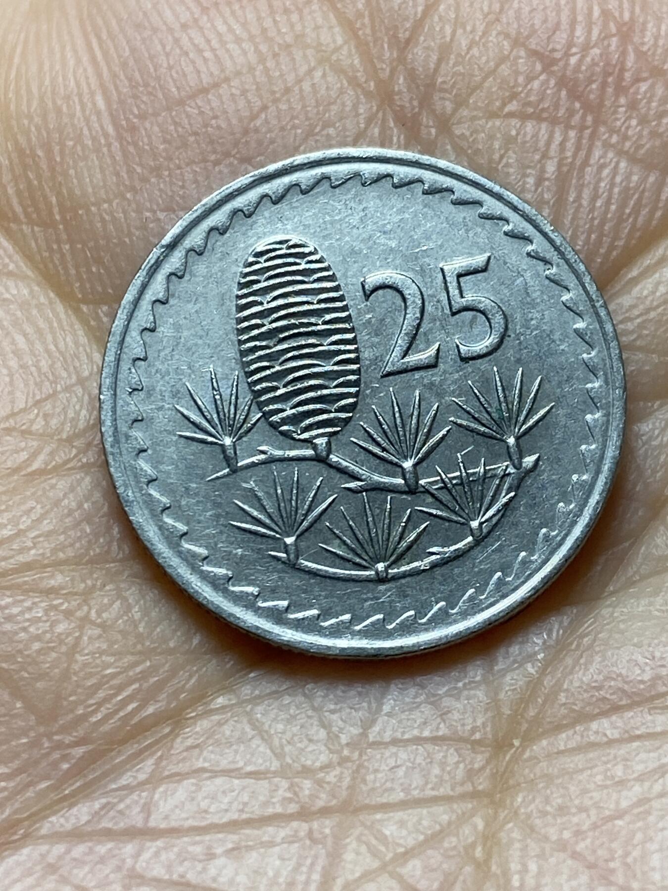 2025年第一百四十五场(总第一百七十一场）高品质英国一线回流散币年末特拍场第二场(免佣金) 塞浦路斯🇨🇾1979年25米尔(独立后首套流通硬币)