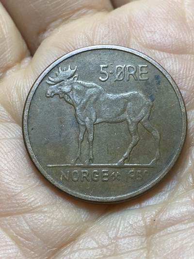 2025年第一百四十五场(总第一百七十一场）高品质英国一线回流散币年末特拍场第二场(免佣金) - 挪威🇳🇴1959年5欧尔(奥拉夫五世第一版)