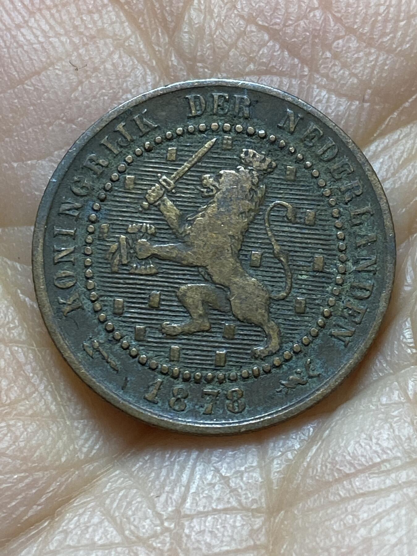 2025年第一百四十五场(总第一百七十一场）高品质英国一线回流散币年末特拍场第二场(免佣金) 荷兰🇳🇱1878年1分(威廉三世时期，Boradaxe–宽刃斧标)