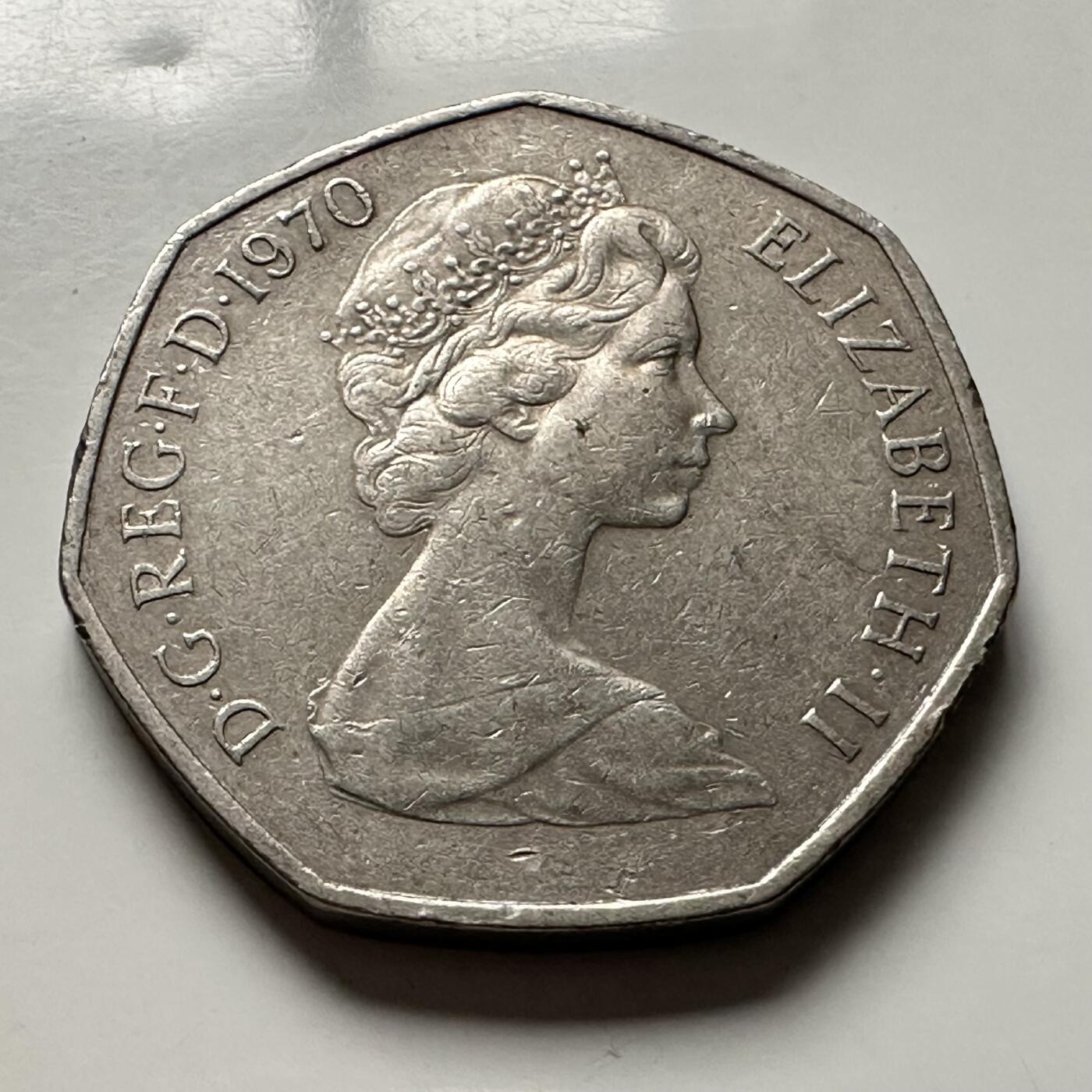 🌹外币初藏🌹🐯2025年第144场  每周二四六晚8️⃣点 接代拍 英国1970年50便士