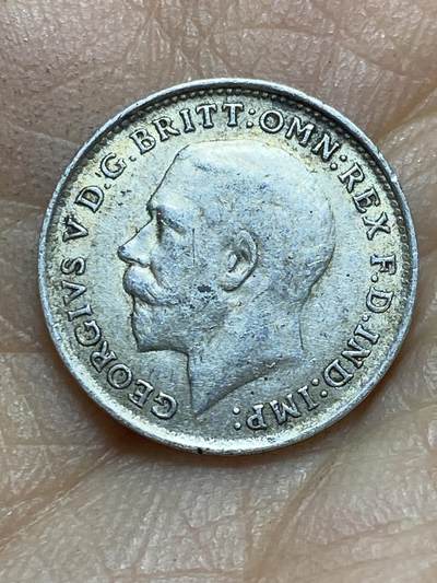 2025年第一百四十二场(总第一百六十八场）高品质英国一线回流散币年末特拍场第二场(免佣金) 英国🇬🇧1919年3便士银币(乔治五世第一版，925高银)