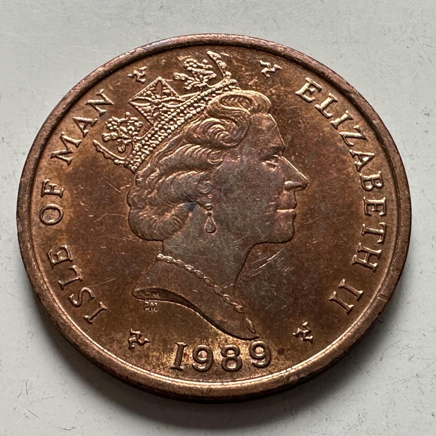 🌹外币初藏🌹🐯2025年第144场  每周二四六晚8️⃣点 接代拍 马恩岛1989年2便士