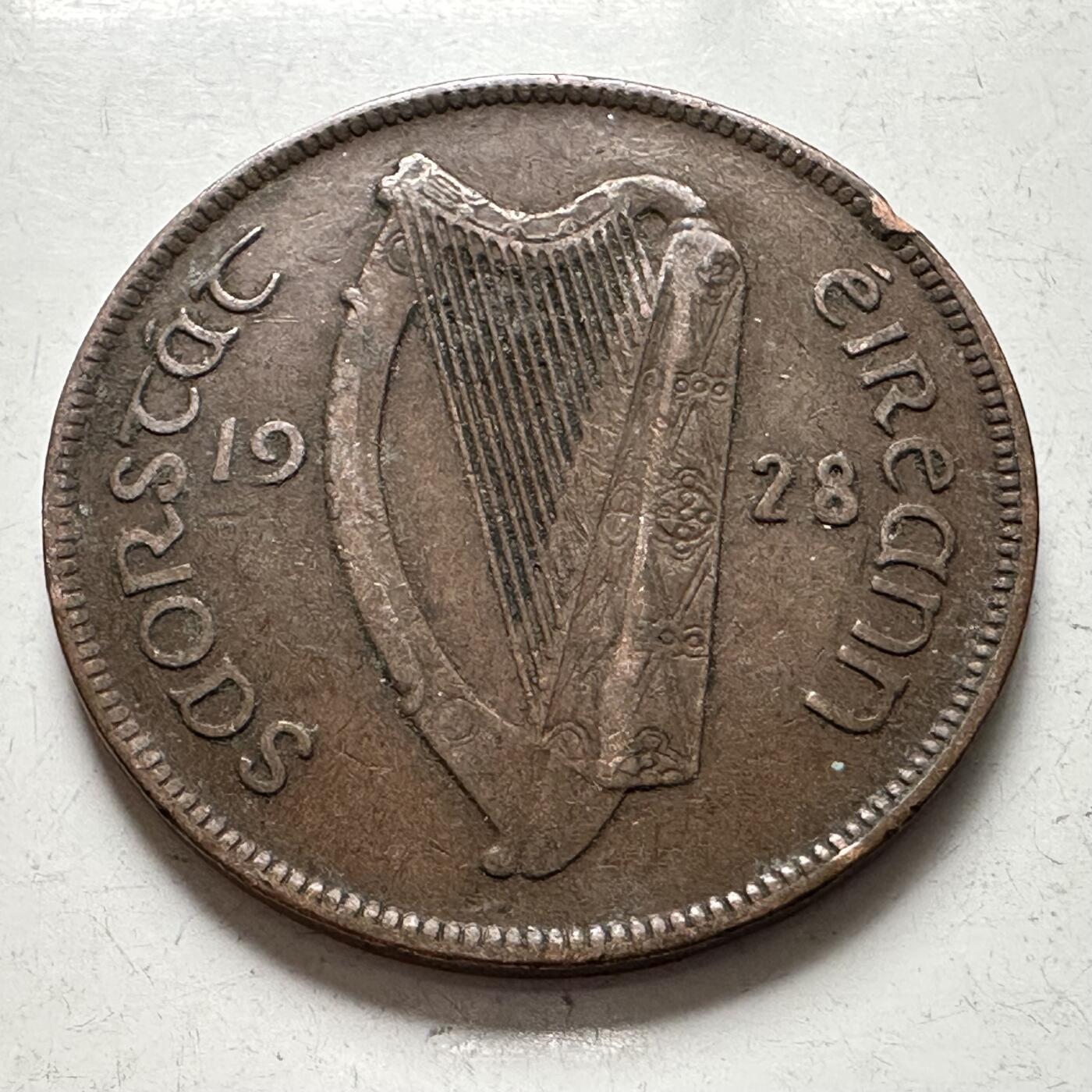 🌹外币初藏🌹🐯2025年第144场  每周二四六晚8️⃣点 接代拍 爱尔兰1928年一便士