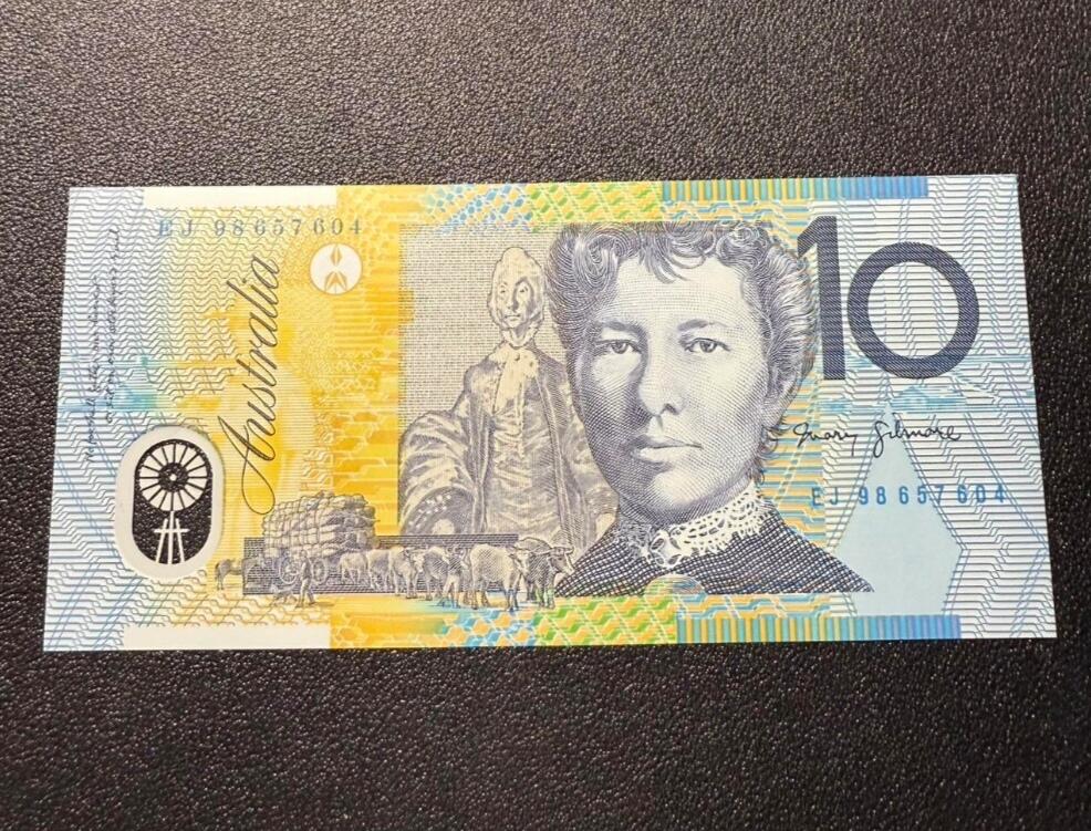 澳大利亚 稀少早期年份1998年 10元 塑料钞 全新UNC