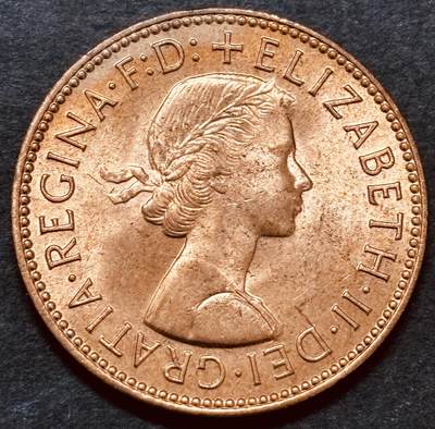 文馨钱币收藏第 286 场，圣诞节专场【 长期接收代拍品低至 0 佣金】 - 全新未流通 1967 年英国海盗船 1/2 便士铜币