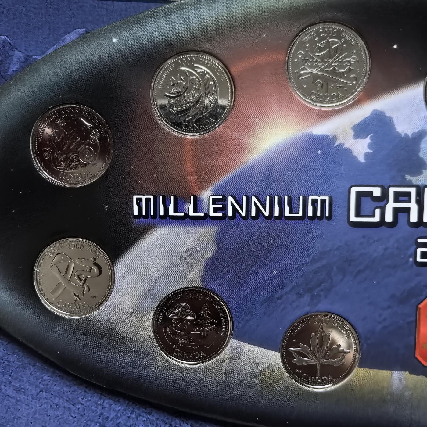 道一币馆币章第一百六十场 原盒 加拿大2000年进入千禧年25分纪念币13枚套装