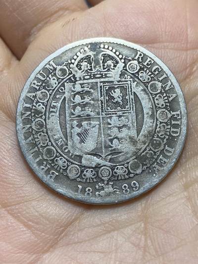 2025年第一百四十五场(总第一百七十一场）高品质英国一线回流散币年末特拍场第二场(免佣金) - 英国🇬🇧1889年1/2克朗银币(维多利亚老年高冠，925高银)