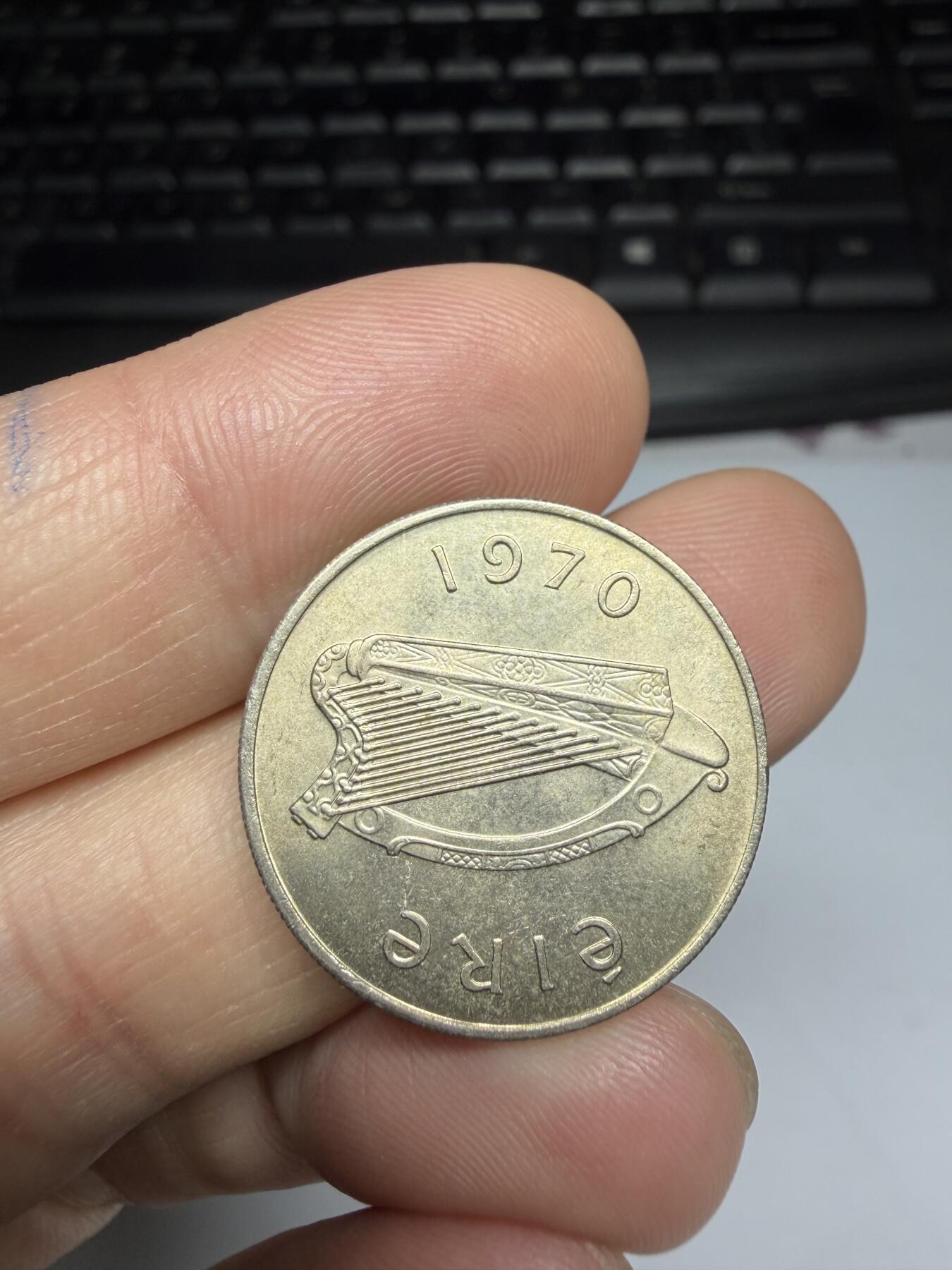 2025年集古藏今外币拍卖第十一期-第3场—（总第293拍），可以寄存60天，满160元包邮。 1970年爱尔兰5便士