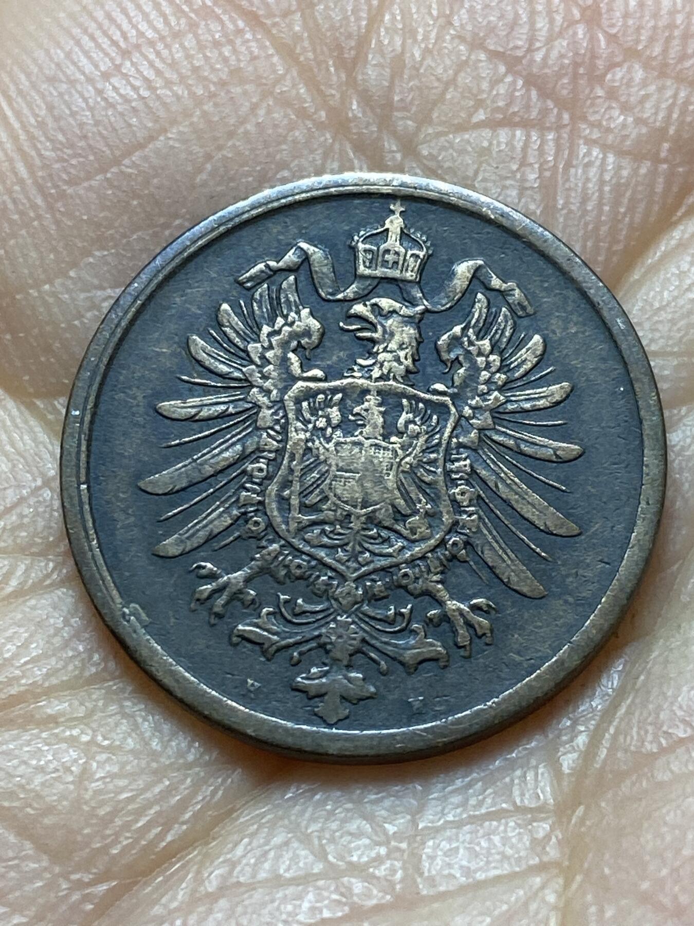 2025年第一百四十五场(总第一百七十一场）高品质英国一线回流散币年末特拍场第二场(免佣金) 稀少厂标好品–德意志帝国1874年2芬尼(威廉一世时期，H标达姆施塔特造)