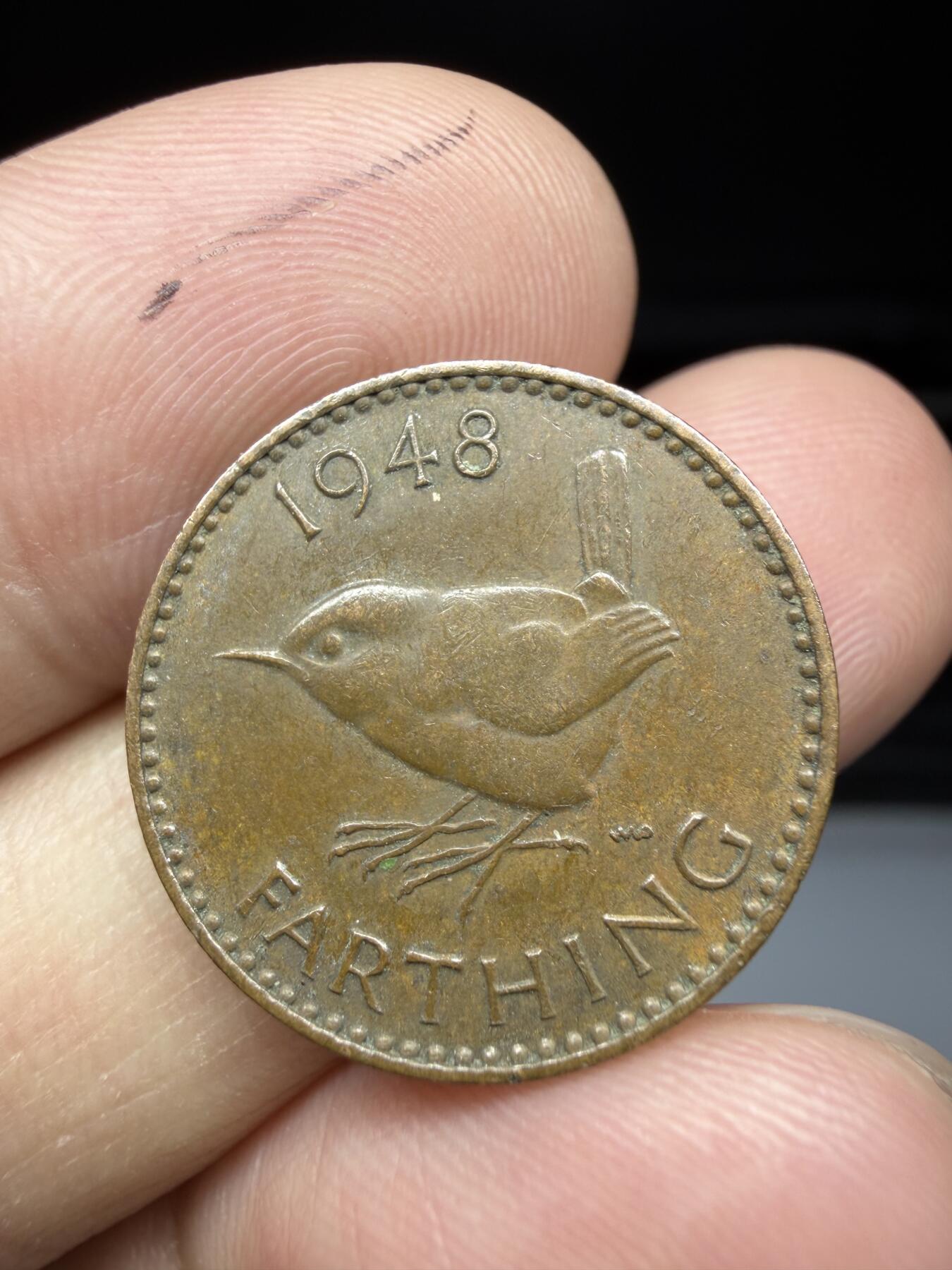 2025年集古藏今外币拍卖第十一期-第3场—（总第293拍），可以寄存60天，满160元包邮。 1948年英国1/4便士