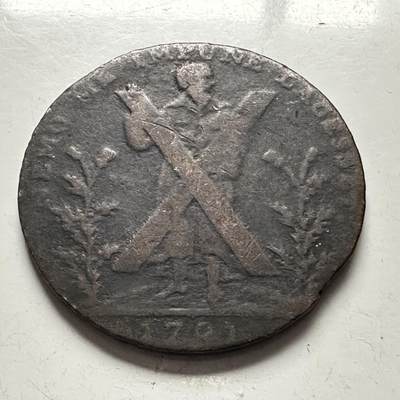 🌹外币初藏🌹🐯2025年第144场  每周二四六晚8️⃣点 接代拍 - 英国1791年半便士代用币