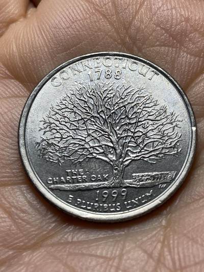 2025年第一百四十五场(总第一百七十一场）高品质英国一线回流散币年末特拍场第二场(免佣金) - 美国🇺🇸1999年1/4元(州系列–康涅狄格州纪念币，P标费城造)