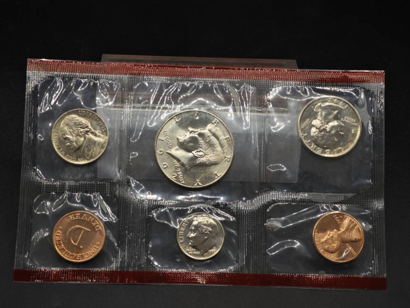 【淘币小摊】实时拍第八百三十六拍   银币套币场   满百包邮可预留二周 每周一统一发货   美国1992年套币