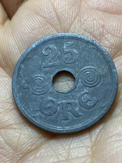 2025年第一百四十五场(总第一百七十一场）高品质英国一线回流散币年末特拍场第二场(免佣金) - 丹麦🇩🇰1945年25欧尔(克里斯蒂安十世第六版，N; GJ版)