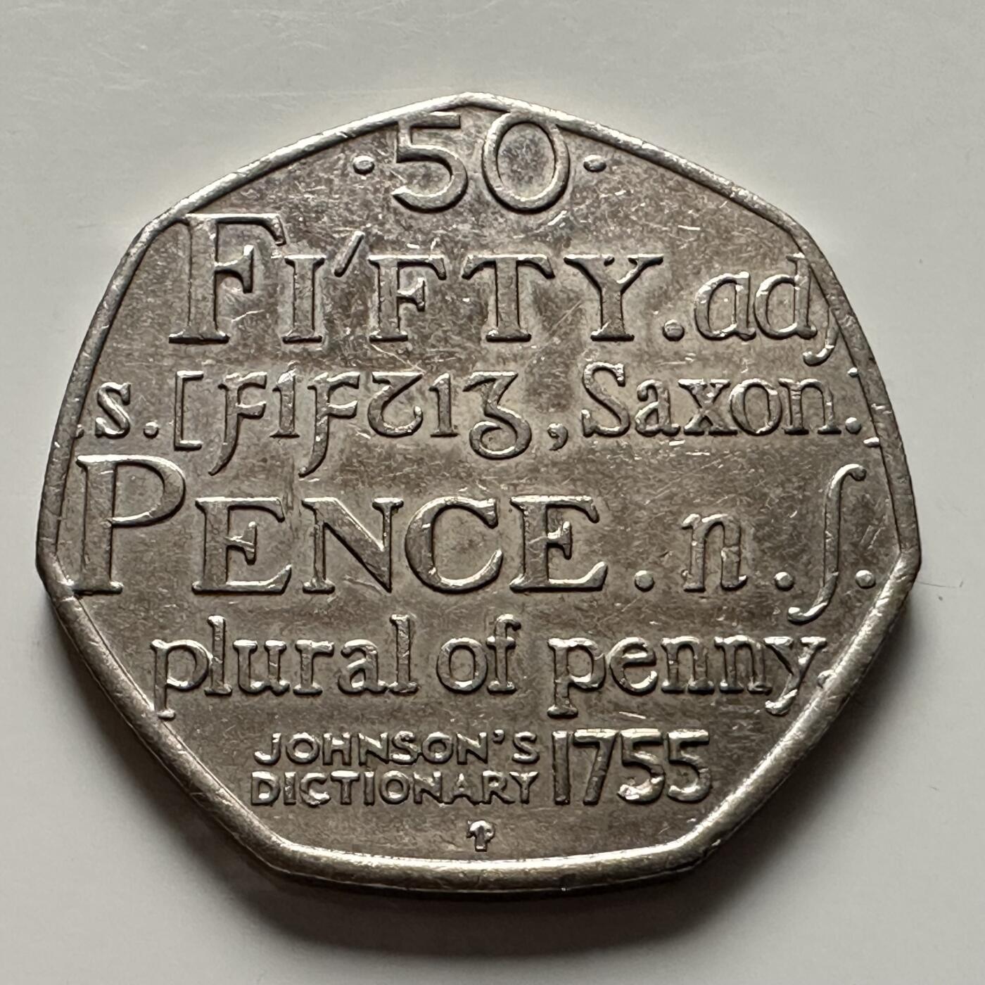 🌹外币初藏🌹🐯2025年第144场  每周二四六晚8️⃣点 接代拍 英国2005年50便士 纪念币 b