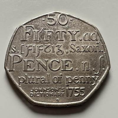 🌹外币初藏🌹🐯2025年第144场  每周二四六晚8️⃣点 接代拍 - 英国2005年50便士 纪念币 b