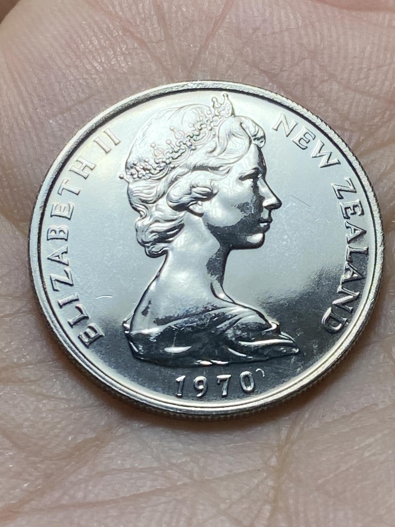 2025年第一百四十五场(总第一百七十一场）高品质英国一线回流散币年末特拍场第二场(免佣金) 原光全新–新西兰🇳🇿1970年套币7枚(含库克山1元纪念币)