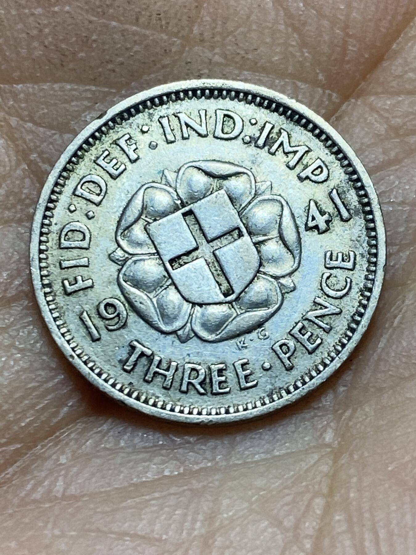 2025年第一百四十五场(总第一百七十一场）高品质英国一线回流散币年末特拍场第二场(免佣金) 英国🇬🇧1941年3便士银币(乔治六世第一版，500银)