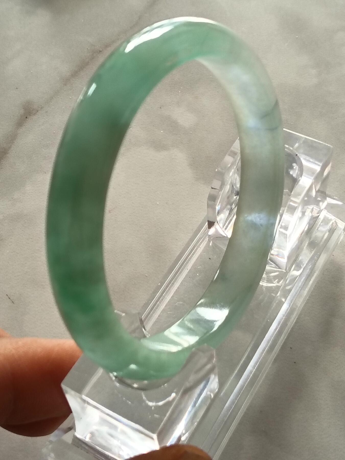 冰种翡翠手镯  圈口58mm