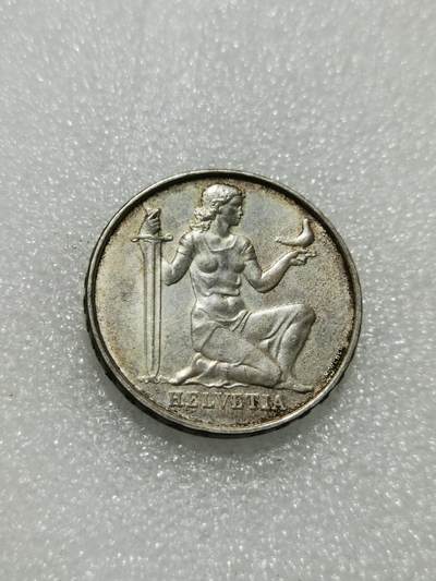 天下钱庄专场欢迎参拍 - 1936瑞士女神5法郎银币