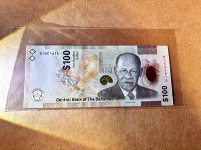 【Blue Auction】世界纸币精拍第767期——18级TOP拍卖/信誉/品质/专业/高效💫 - 【倒置号】巴哈马 2021年100元 全新UNC