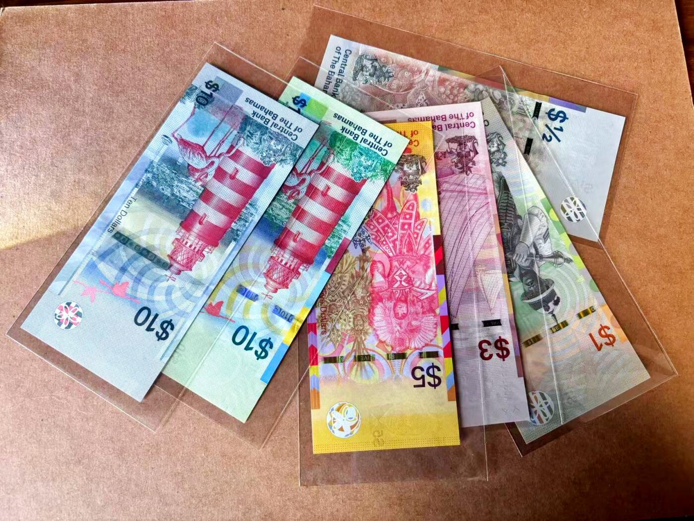 【Blue Auction】世界纸币精拍第767期——18级TOP拍卖/信誉/品质/专业/高效💫 【一组6张 含A冠无47】巴哈马1/2-10元 全新UNC