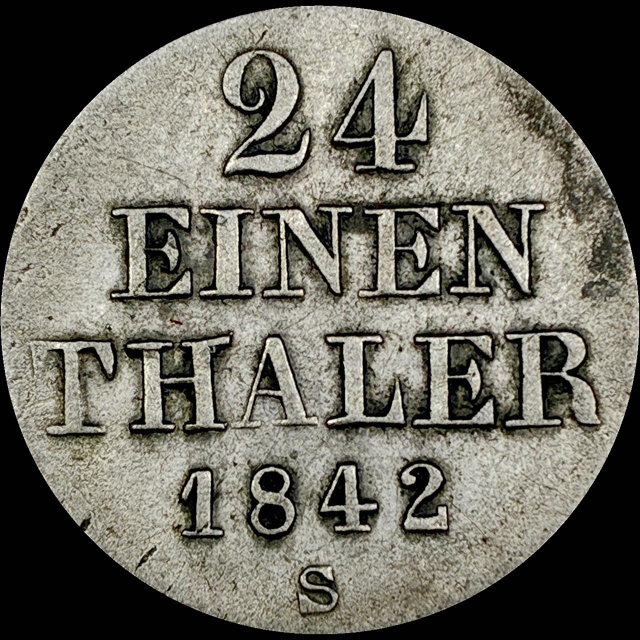 【雨安】【直播拍卖】【世界币章121期-裸币】2025-12-26 周五 19:30 保真 [裸币德国] Germany 德国 德意志 汉诺威 1/24泰勒 1842年