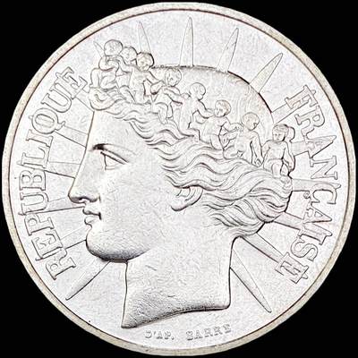 【雨安】【直播拍卖】【世界币章121期-裸币】2025-12-26 周五 19:30 保真 - [现代裸币] France 法国 100法郎 1988年 加厚样币 [30.00 g., 0.900 Silver]