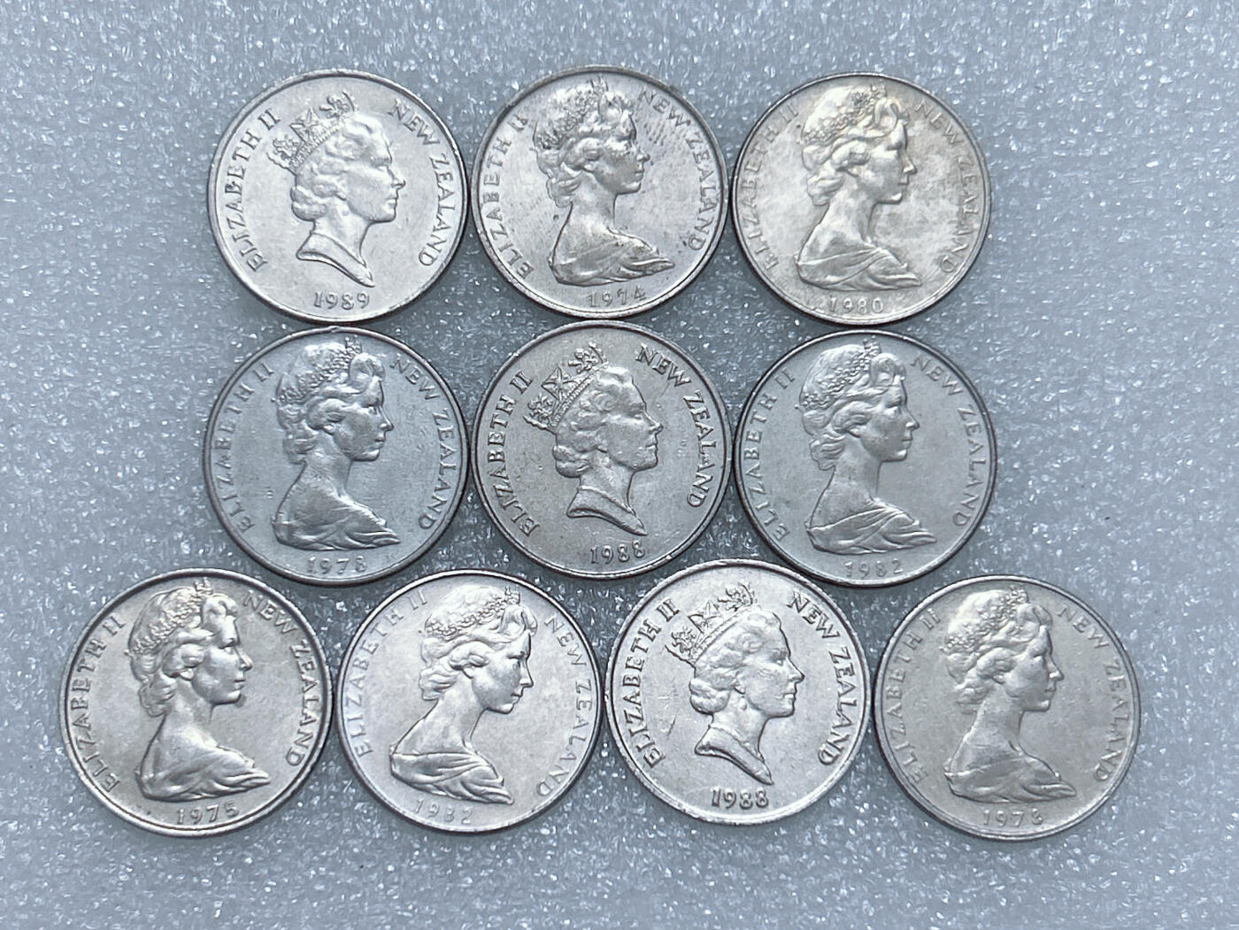 第一海外回流一元起拍收藏 散集专场  第281期 新西兰10分硬币 10枚 带光品