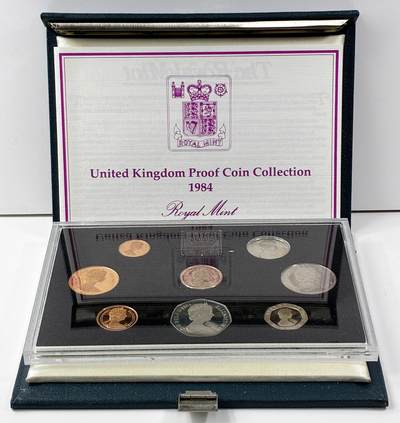 【雨安】【直播拍卖】【世界币章121期-裸币】2025-12-26 周五 19:30 保真 - [现代套币] Great Britain 英国 套币 精制套币 1984年