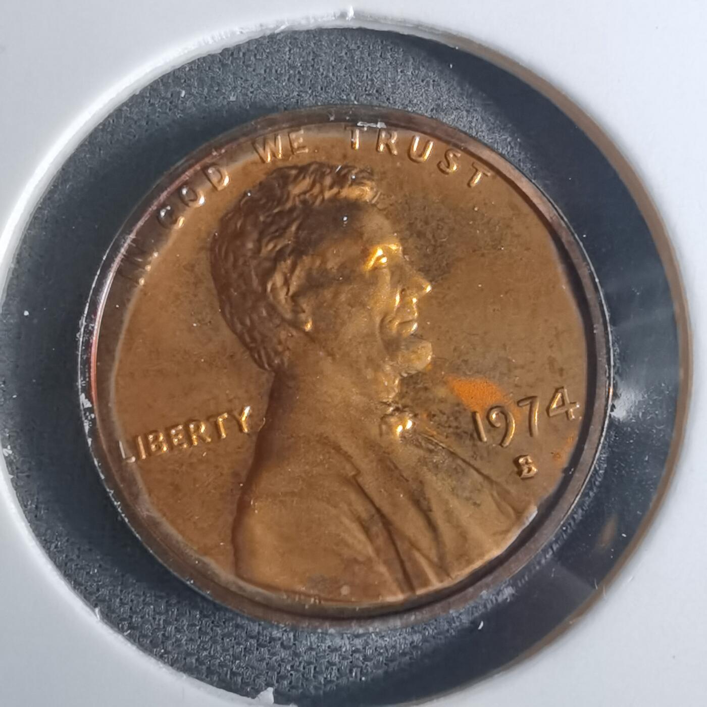 沼泽如烟--第943场 美国1974年一分精制币