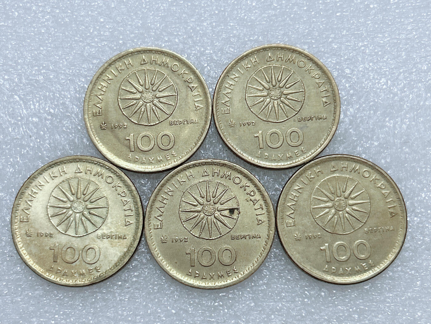 第一海外回流一元起拍收藏 散集专场  第281期 亚历山大 希腊100德拉克马硬币 5枚 好品