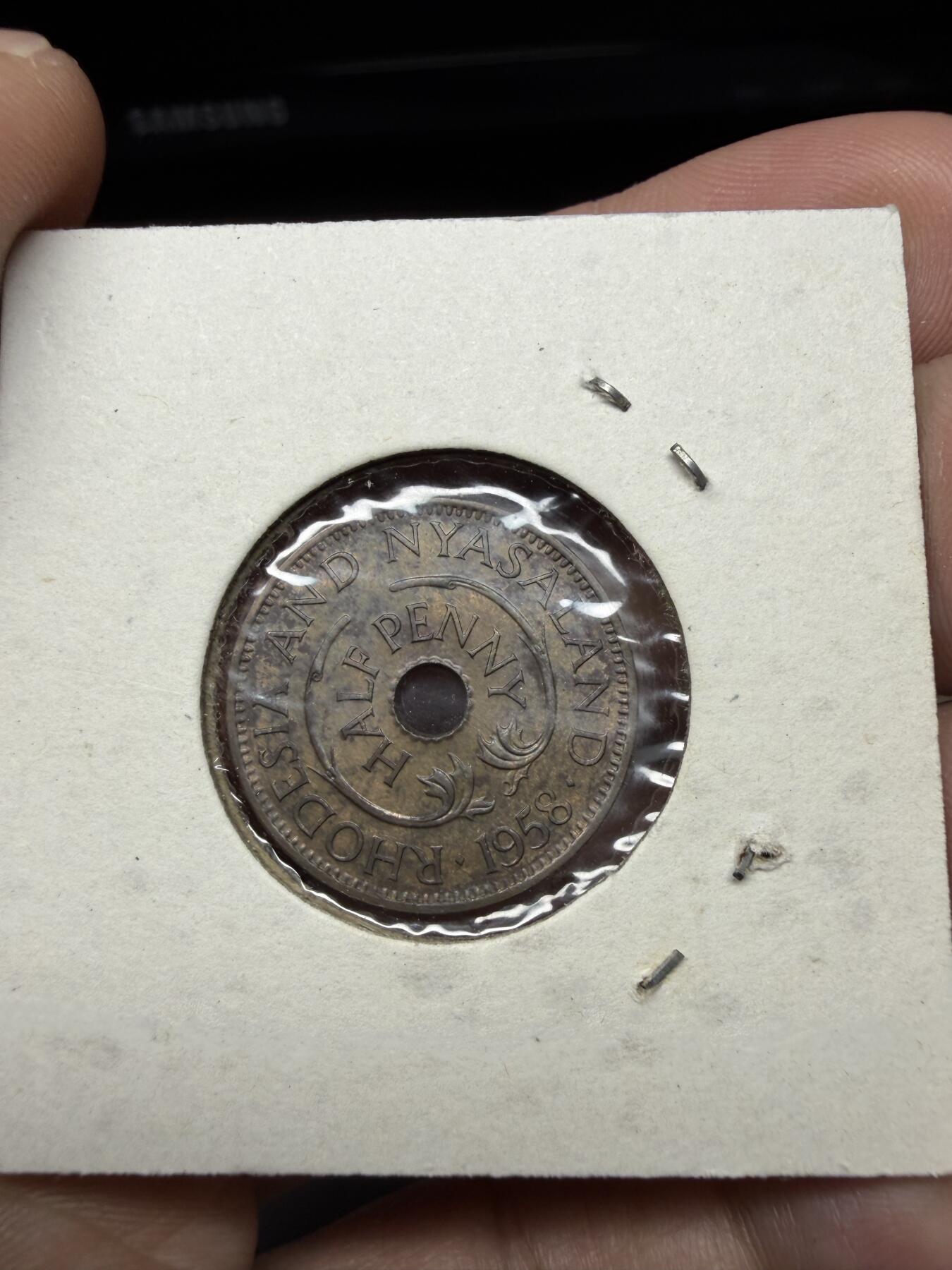 2025年集古藏今外币拍卖第十一期-第4场—（总第294拍），可以寄存60天，满160元包邮。 1958年罗德西亚和尼亚萨兰半便士