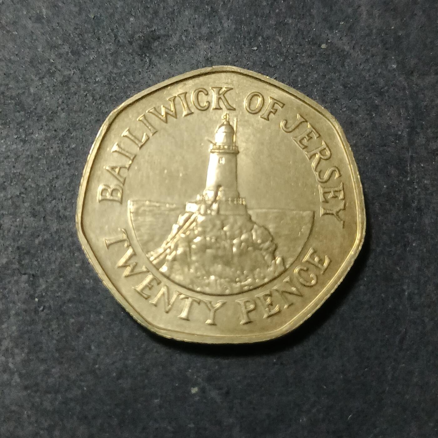 【游宝包邮场】蛇年第102期 英系国家硬币 泽西岛-20便士 1996年