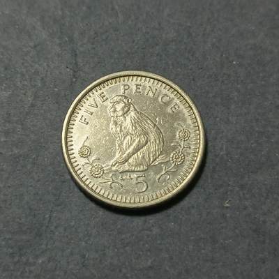 【游宝包邮场】蛇年第102期 英系国家硬币 - 直布罗陀-5便士 1996年