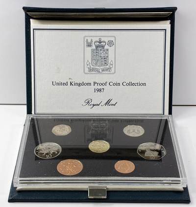 【雨安】【直播拍卖】【世界币章121期-裸币】2025-12-26 周五 19:30 保真 - [现代套币] Great Britain 英国 套币 精制套币 1987年