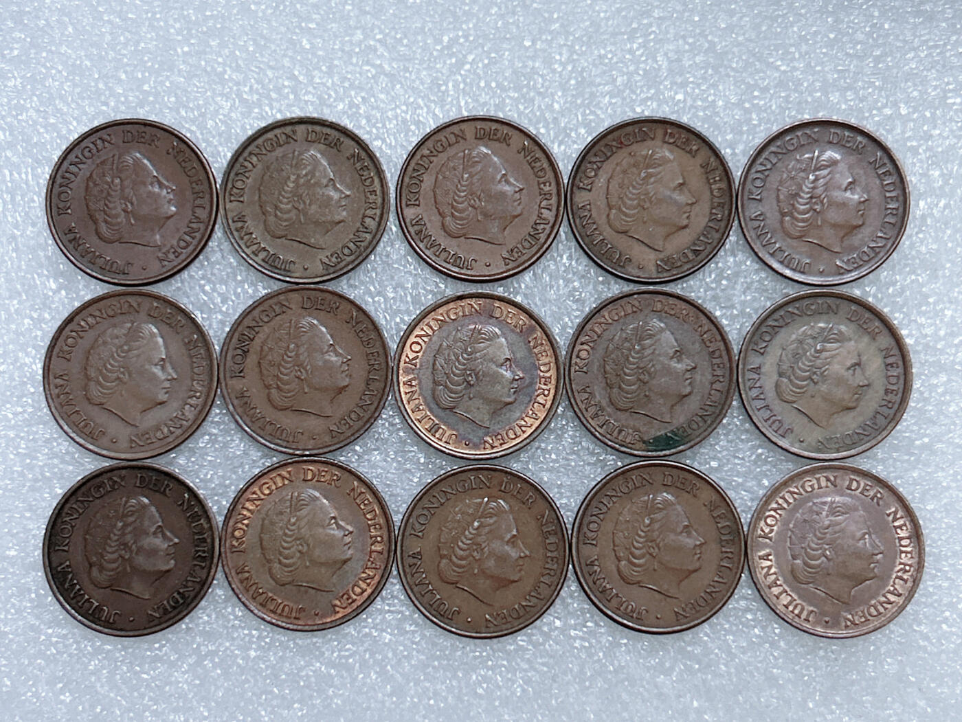 第一海外回流一元起拍收藏 散集专场  第281期 荷兰朱丽安娜5分硬币 15枚