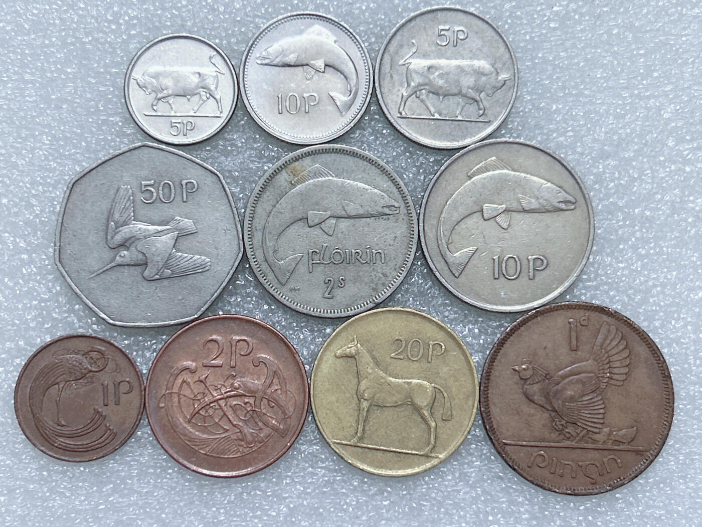 第一海外回流一元起拍收藏 散集专场  第281期 爱尔兰硬币 10枚 无重复