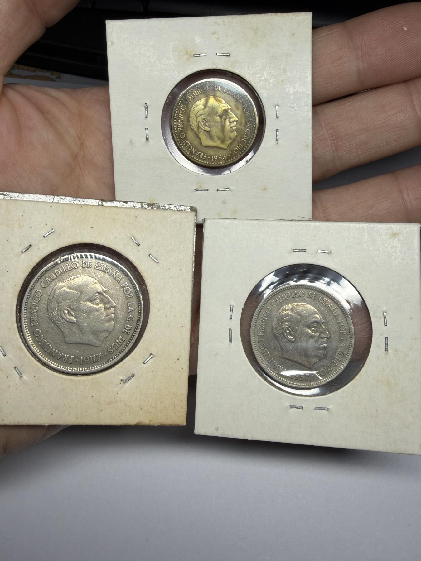 2025年集古藏今外币拍卖第十一期-第4场—（总第294拍），可以寄存60天，满160元包邮。 西班牙3枚