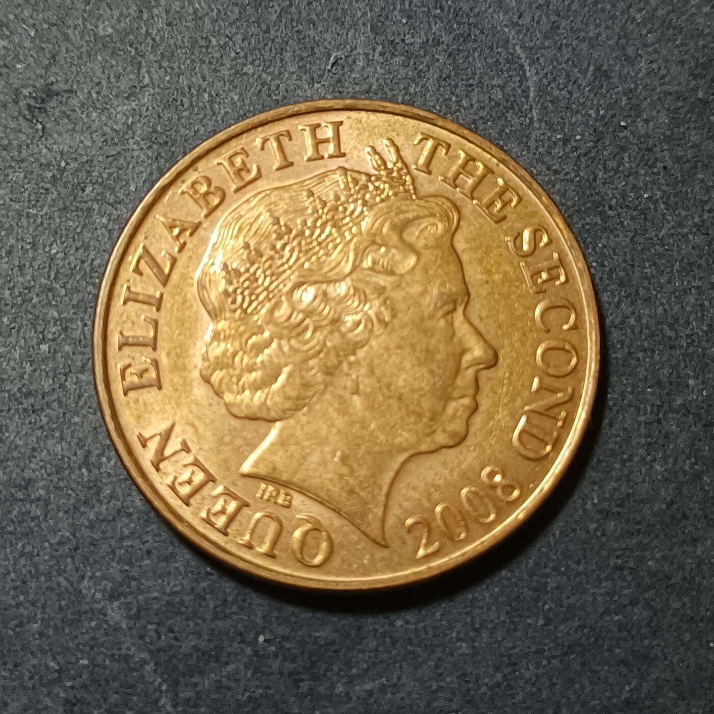 【游宝包邮场】蛇年第102期 英系国家硬币 泽西岛-2便士 2008年