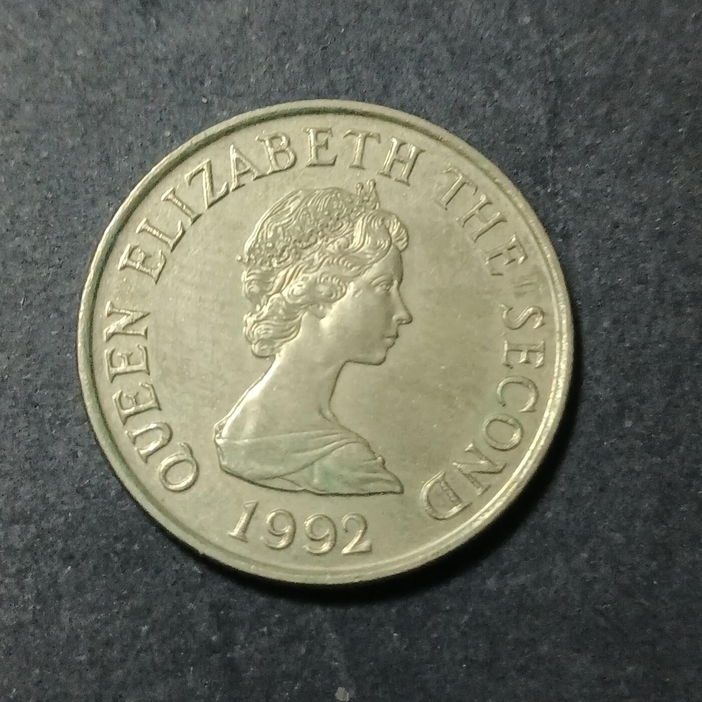 【游宝包邮场】蛇年第102期 英系国家硬币 泽西岛-10便士 1992年